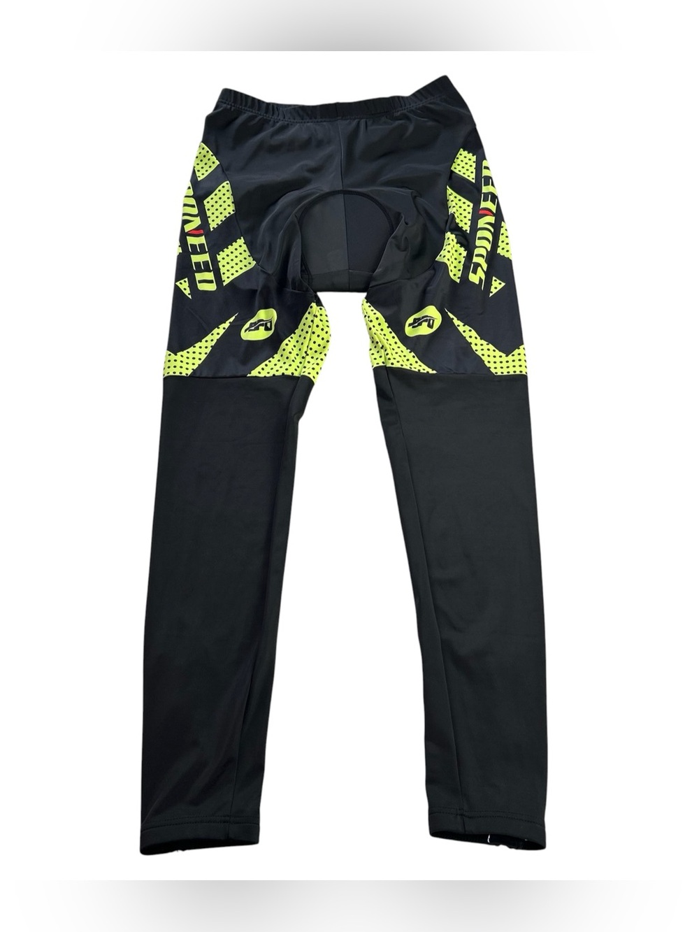 Sponeed Men's 4D Padded Cycling Long Pants / Tights Black 32” Training size 3XL
